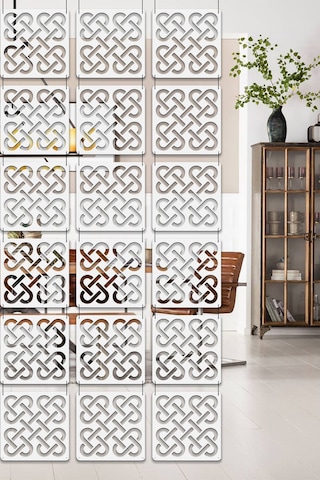 Artavessa 12 Parça Oda Bölücü Seperatör Mdf Paneller - Model 4 (Beyaz)