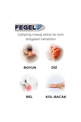 Fegel FG-687 Isıtmalı 3D Shiatsu Şarjlı Kablosuz Omuz ve Boyun Masaj Cihazı