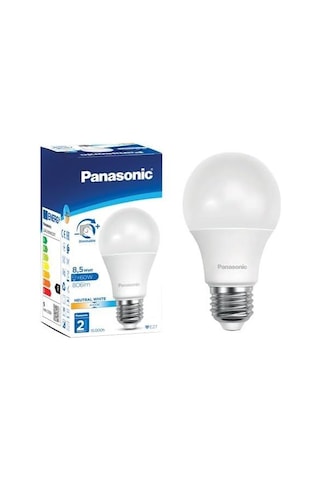 Panasonic Led Dimmerli Lamba 8.5w/4000k Ilık Beyaz Işıklı 806lm E27 Led Ampul