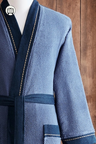Özdilek Oregon Maskülen Nakışlı Denim Kimono Bornoz Xl - Lacivert Lacivert