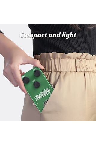 Xindoker Dktone Elektro Gitar Overdrive Efekti Pedalı - Metal Kasa, 6.35mm Giriş/çıkış, Gain, Tone Ve Seviye Kontrolleri, Sarı Led Işığı