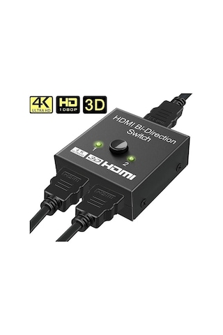 2 Port Çift Yönlü Hdmi Switch Splitter Ekran Monitör Çoklayıcı Çoğaltıcı Bidirection