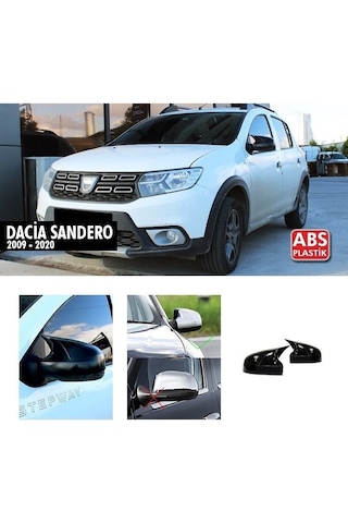 Dacia Sandero/stepway Yarasa Ayna Kapağı - Abs Plastik Piano Black
