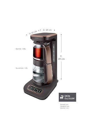Karaca Çaysever Robotea Pro Connect 4 İn 1 Konuşan Cam Çay Makinesi