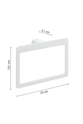 Pirenei Havluluk, Yuvarlak, 23 Cm - Mat Beyaz