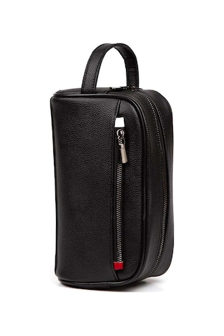 Bizoon Np244 Vegan Deri Kişisel Bakım Ve Seyehat El Çantası Siyah