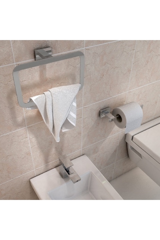 Atena Havluluk, Yuvarlak, 22.5 Cm - Krom Krom