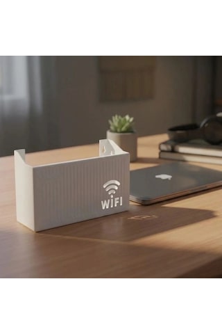Duvar Tipi Wi-fi Modem Saklama Kutusu Beyaz Kablo Düzenleyici Router Raf Organizer Çok Renkli