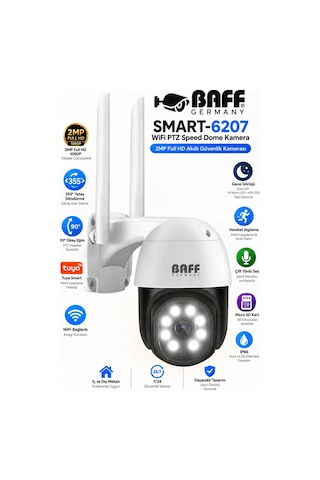 Smart-6207 Wifi Ptz Speed Dome Kamera Tuya Smart 2mp Full Hd Akıllı Güvenlik Kamerası