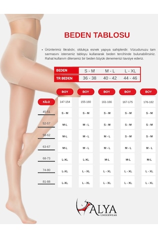 Alya Underwear Kadın Külotlu Çorap, Parlak İnce, 15 Denye, Fit, 3'lü Paket, Kestane Kestane 44