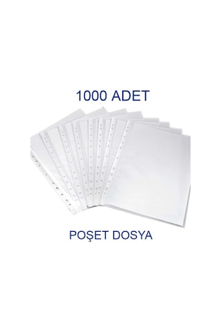 Nistabolje 1.000 Adet A4 Şeffaf Dosya Föy Poşet Dosya 0.75 LT - 2.5 LT - 12 KG