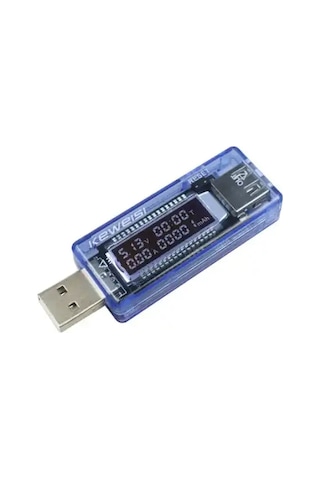 Kws-v20 Led Ekranlı Usb Voltmetre Ampermetre Usb Şarj Ve Kapasite Cihazı
