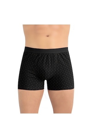 Öts Erkek Pamuklu Boxer Desenli Günlük Klasik Model 2691 Renkli