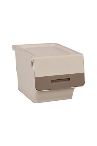 Motek Patateslik Soğanlık Tekerlekli Organizer Çok Amaçlı Saklama Kutusu 1x33 Lt Açık Kahve+krem
