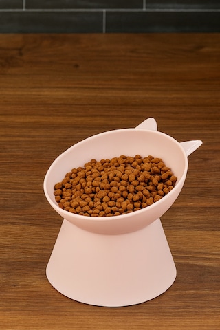 Yüksek Ayaklı Evcil Hayvan Mama Kabı - Pembe