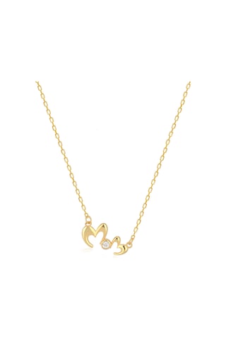 Emılıano Jewellery 925 Ayar Zirkon Taşlı Yazı Kolye Gold - Rose Gold - Gümüş Emılıano Jewellery 925 Ayar Zirkon Taşlı Yazı Kolye Gold - Rose Gold - Gümüş