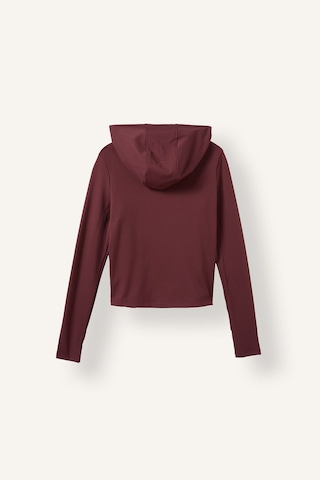 Defacto Sıcak Tutan Slım Fıt Kapüşonlu İçi Yumuşak Tüylü Fermuarlı Uzun Kollu Sporcu Sweatshirt Hırka H5289ax26aubr93 Bordo-br93