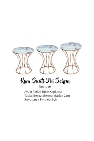 Brc Kumsaat Model Zigon Şık Düz Beyaz Temper Cam Metal Transmisyo