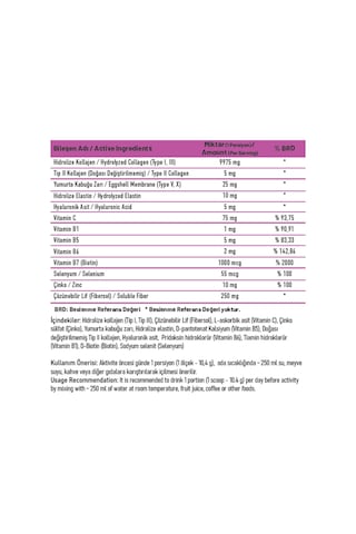 Takecare Collagen Peptides Tip I- II- III- V- X İçeren Aromasız Toz Kolajen 312 G