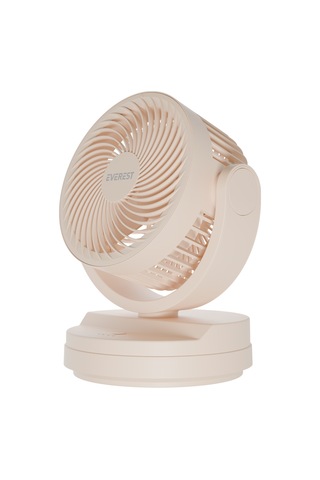 Everest Efn-509, Krem, 3 Kademeli Hız, 3lü 7&quot Kanat, Masaüstü, Type-c Vantilatör
