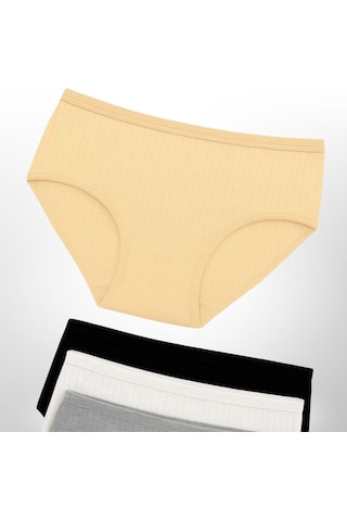 Qulothes 4 Lü Farklı Renkler Ve Farklı Model Pamuklu Kadın Külot Çok Renkli