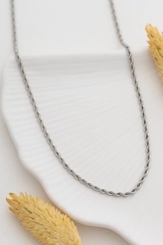 Kadın Çelik Kolye - 2 Mm Burma Model Çelik Kolye Çelik