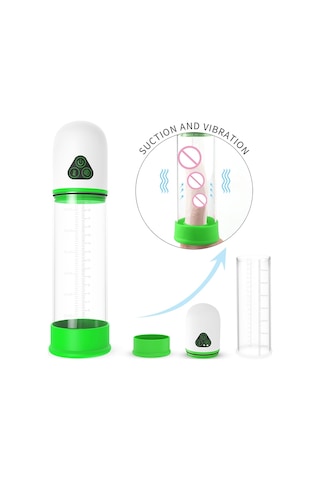 Carmine 9 Modlu Şarj Edilebilir Güçlü Otomatik Penis Pompası Yeşil