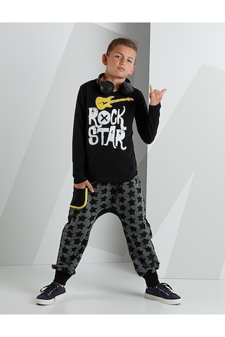Denokids Mushi Star Rock Erkek Hip-Hop Takım Çok Renkli