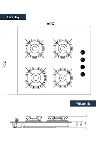 Kumtel KO-40 TSHDF Oval Set Üstü Ocak