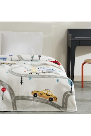 Karaca Home Young Race Tek Kişilik Battaniye Beyaz