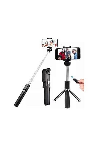Ceylan Adam Selfie Çubuğu Tripod Bluetooth Kumandalı Selfie Çubuğu Telefon Tutucu