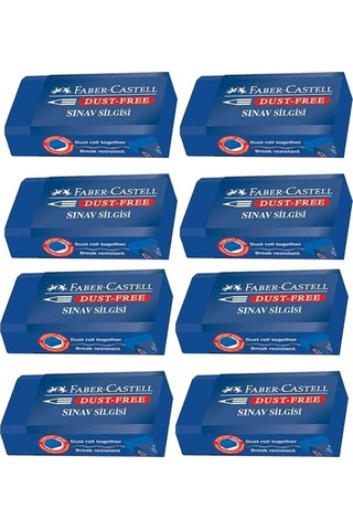 Sınav Silgisi Mavi Silgi Orta Boy 8 Adet Faber Silgi Sınav Yumuşak Silgi Kaliteli Orjinal Okul Öğrenci