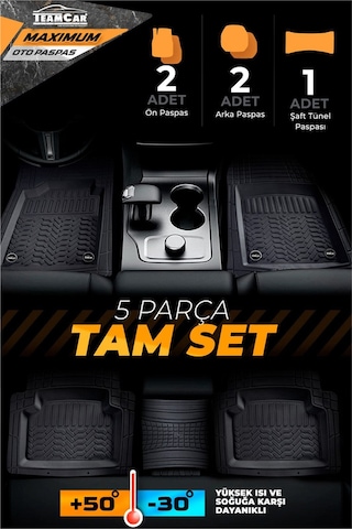 Audi Tt İle Uyumlu 4d Havuzlu Kutulu Maximum Paspas Siyah