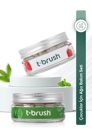 Tbrush Çilekli Doğal Diş Macunu Tableti Florürsüz + Ağız Çalkalama/gargara Tableti Içermez 75 Tablet Diğer