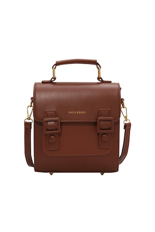 Springsun Kahverengi Pu Materyalli Fransız Tarzı Klasik Çanta - Tek Omuz/çapraz Çekim/el Çantası, Kapaklı Tasarım, Dayanıklı Ve Pratik Kahverengi