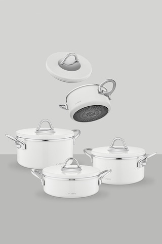 Neva N3078 Sweet Lilyum Graye Tencere Seti