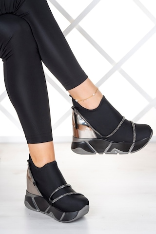 Erkan Saçmacı Barbara Platin Streç Gizli Dolgu Günlük Ayakkabı Platin