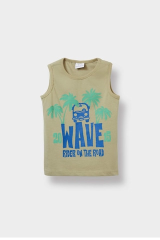 Defacto Erkek Bebek Bisiklet Yaka Palmiye Desenli Atlet E2341a525hskh271 Haki