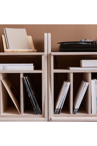 Woodesk Lontano, Ahşap Kitaplık Ve Raf Ünitesi, Natural Renk