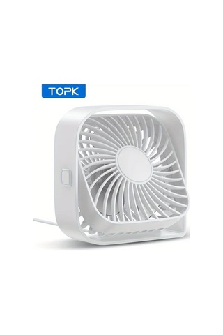Boatshop1 Beyaz Topk Mini Masa Fanı 3 Hız 4 İnç Usb Taşınabilir 360 Dönebilen Sessiz Fan Ev Ofis Yatak Odası