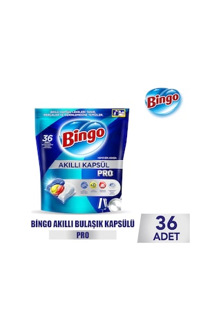 Bingo Akıllı Kapsül Pro Bulaşık Makinesi Deterjanı 36 Tablet