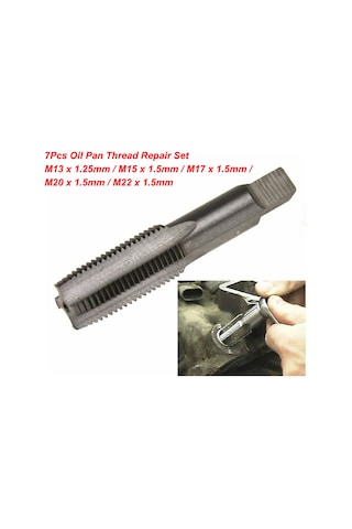 M13 X 1.25mm 7 Parça Yağ Kasığı Diş Onarım Seti Otomotiv Yağ Tahliye Aracı