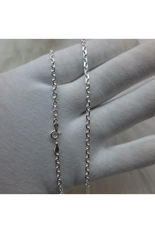 Bir Gümüş Aşkı 925 Ayar Gümüş 3 MM Forsa Model Erkek Zincir Kolye