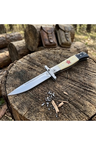 Knivox Sibirya Company Z08wy Rus Çakısı - Paslanmaz Çelik Katlanabilir Av Ve Camping Pocket Knife Çok Renkli