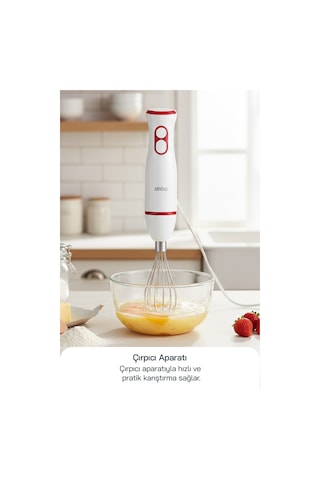 Sinbo SHB-7530 Çok Fonksiyonlu El Blender Seti