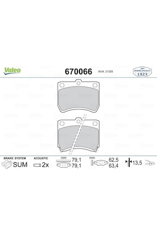 Valeo 670066 Ön Balata Kia Pride 01- 536956457 Valeo 670066 Ön Balata Kia Pride 01- 536956457