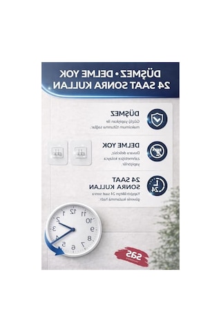 Banyo Rafı Yapışkanı, Delmeden Montaj İçin 50cm