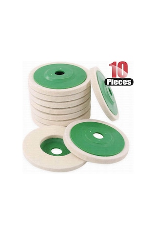 Lemestar 10 Adet Yün Cila Tekerleği - 100mm Açılı Taşlama İçin Dayanıklı, Parlatma Ve Pas Temizleme Diski