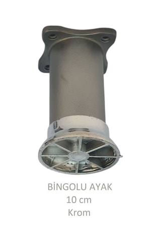 Bingolu Ayak, Plastik, 10 Cm Vidalar Dahil, Krom Krom