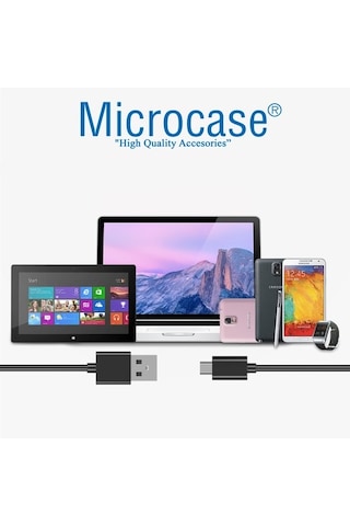 Microcase Micro Usb Şarj Ve Data Kablosu - 3 Metre Siyah